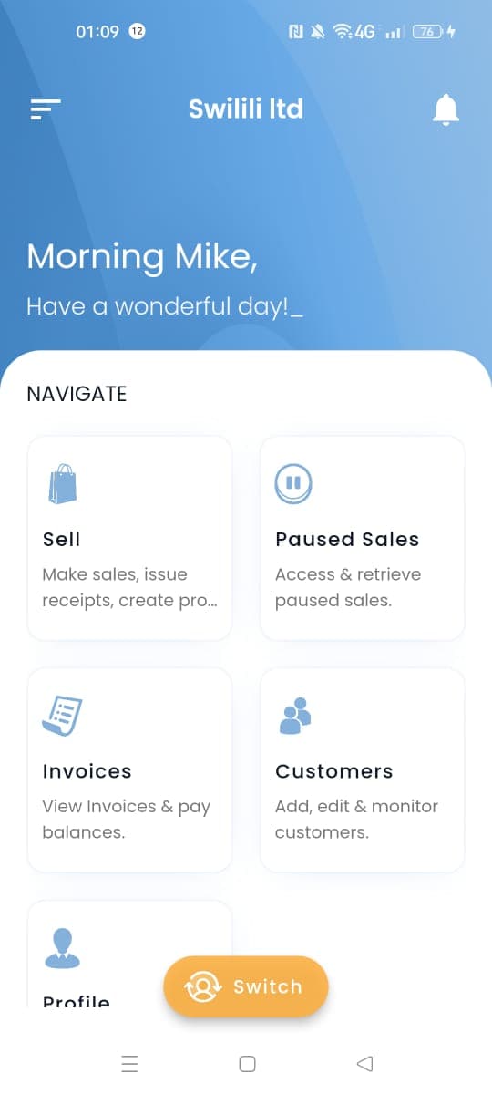 Mobile interface 1